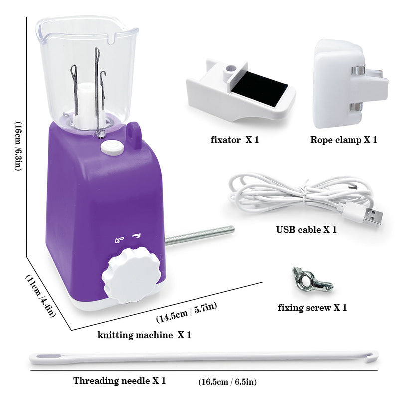 Electric Auto Knitting Machine | USB Portable DIY Crochet & Knitting Helper Tool for Braiding, Yarn Craft Accessories