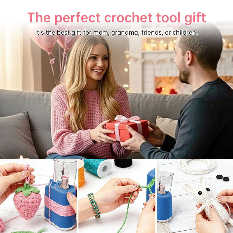Electric Auto Knitting Machine | USB Portable DIY Crochet & Knitting Helper Tool for Braiding, Yarn Craft Accessories