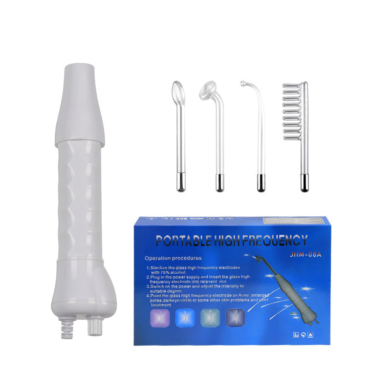 Portable High-Frequency Electrotherapy Device, 4-Piece Set, Red Light Beauty Instrument for Home Skin Care and Multi-Functional Skincare
