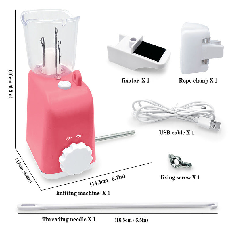Electric Auto Knitting Machine | USB Portable DIY Crochet & Knitting Helper Tool for Braiding, Yarn Craft Accessories