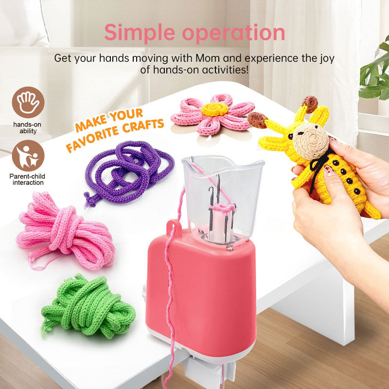 Electric Auto Knitting Machine | USB Portable DIY Crochet & Knitting Helper Tool for Braiding, Yarn Craft Accessories
